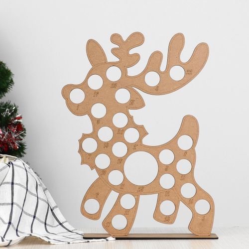 Wooden Advent Calendar Christmas Elk Fit 25 Chocolates St