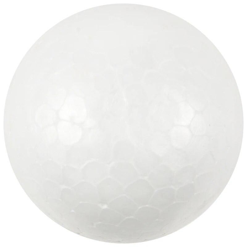 10 x Christmas Decoration Modelling Craft Polystyrene Foam Ball Sphere 6cm---White