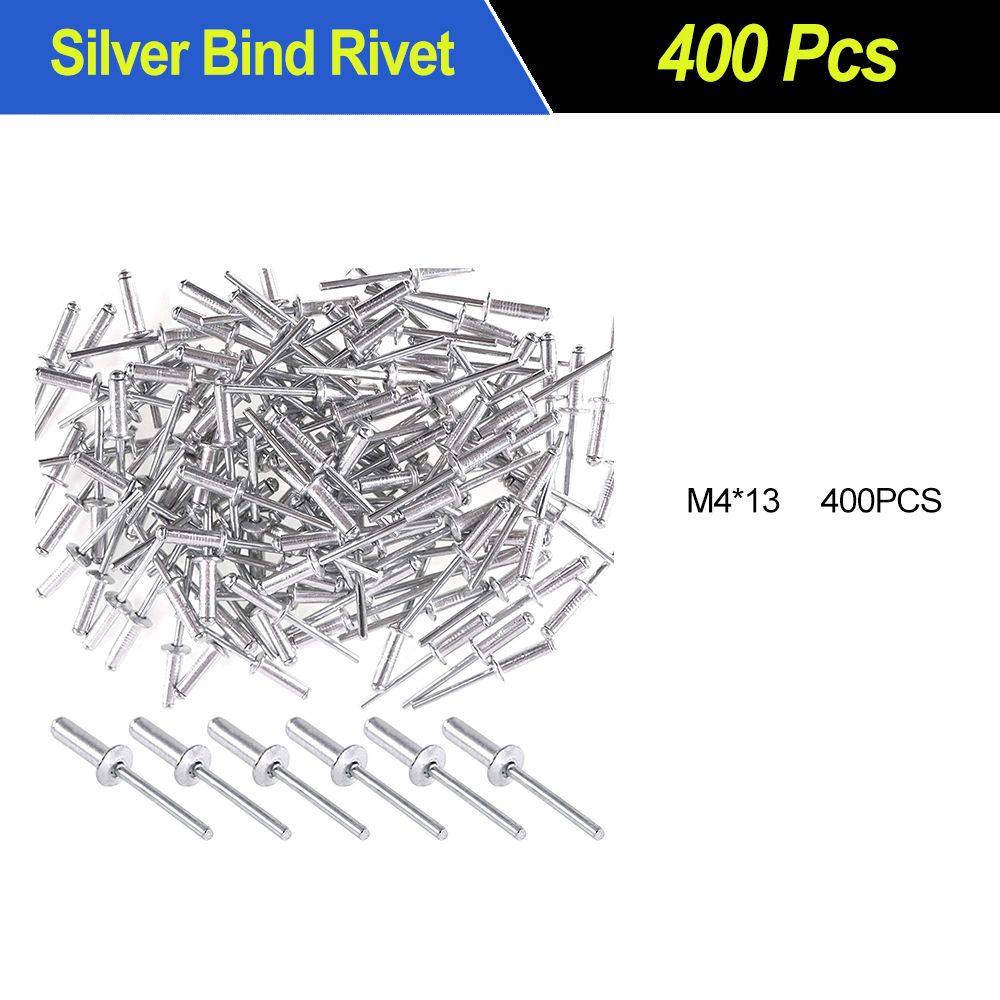 M2-M4 Blind Rivets Aluminum Open Type Pull Rivet Fasteners Pull Rivets Flat Round Head Aluminum Nails Rivet Gun Parts 100/500Pcs