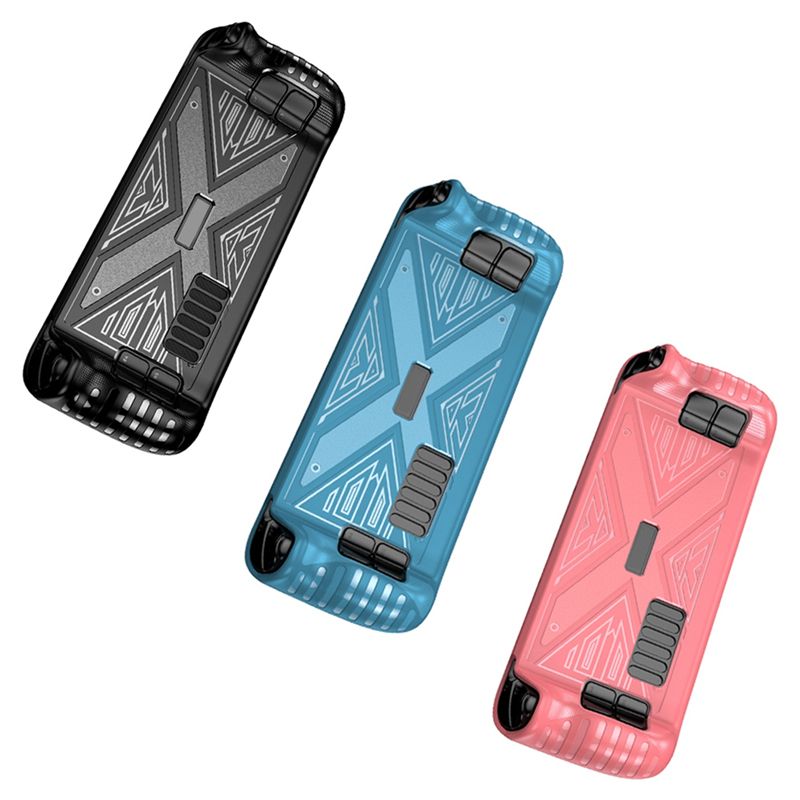 Anti Slip TPU Case for Valve Steam Deck Shockproof Protective Game Console Shockproof Non-Slip Protective Case Black)