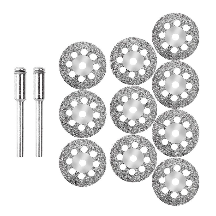 12 Pcs 22mm Diamond Cutting Wheels Rotary Tool Die Grinder