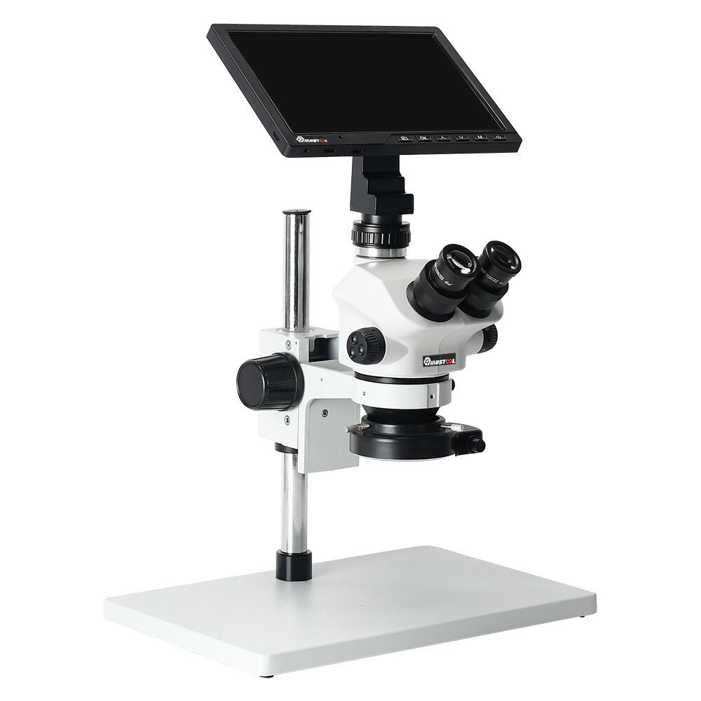 7-50X High-Definition Trinocular Stereo Microscope With
