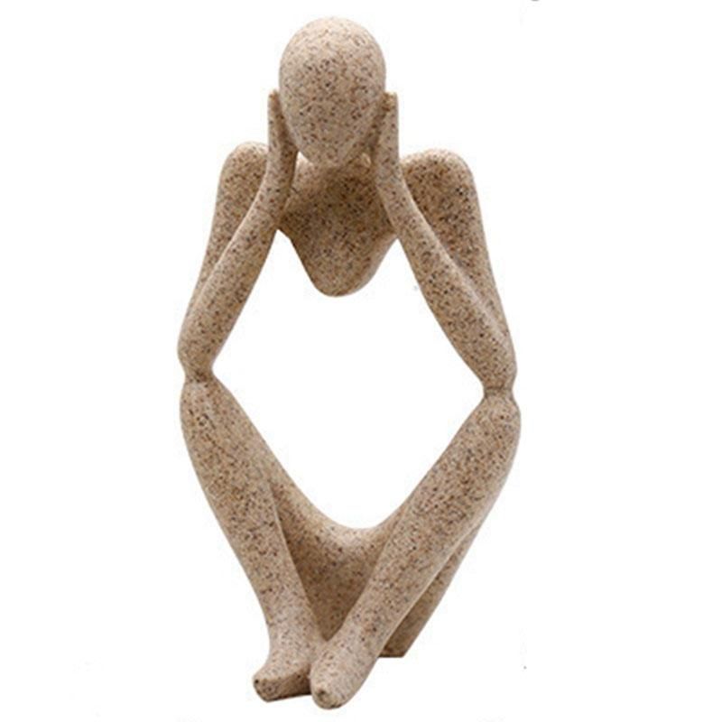 Resin Abstract Thinker Statue Sculpture Figurine Office