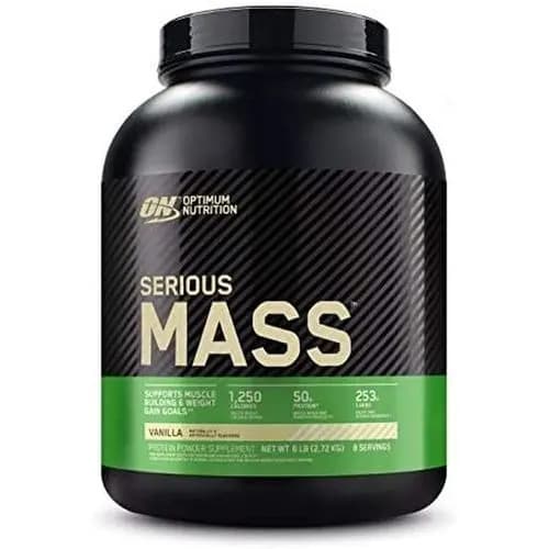 Optimum Nutrition Serious Mass Weight Gainer Protein Powder Vanilla - 6lbs