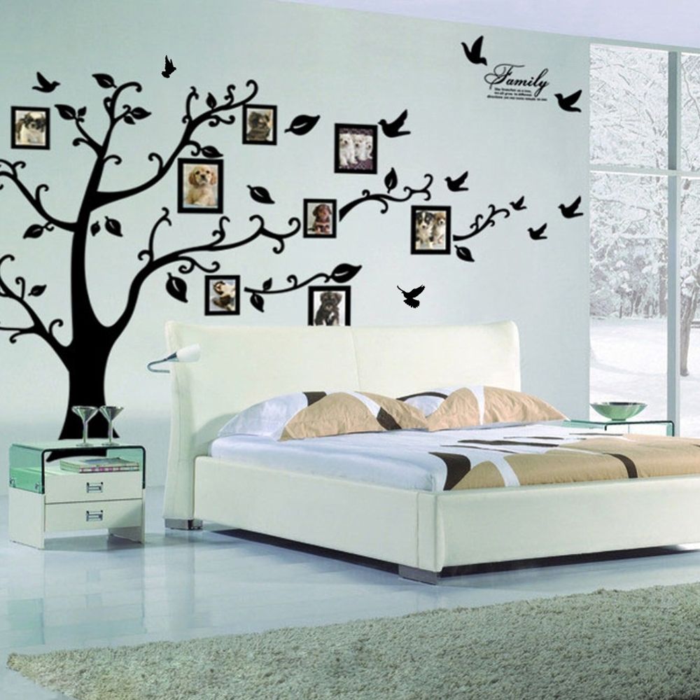 Large 3D DIY Photo Tree Bird PVC Wall Decal Family Sticker Mural Art Home Decor 330064 Color-0