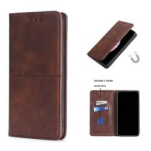 Leather Flip Case For Samsung Galaxy A04s - Brown