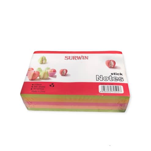 Surwin Sticky Notes - 3x5 Inch - 5 Colors - 400 Sheets