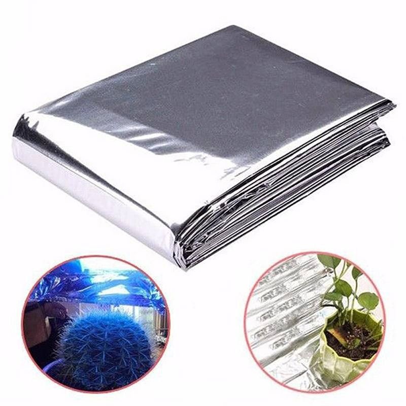 Plant Hydroponic Reflective Mylar Film Grow Light Parts Greenhouse Plant Cover-Silver