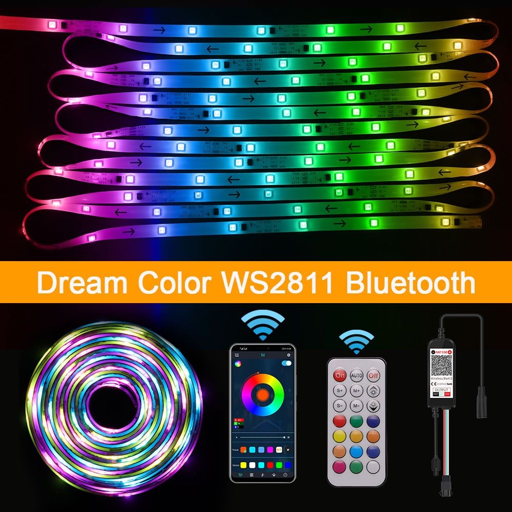 Christmas Light,RGBIC LED Strip Lights IP65 Waterproof,Segmented DIY,ColorChasing Effect, Rainbow Light Decor For Christmas Tree-10M Dreamcolor ---