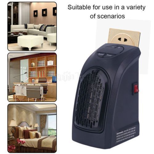 Handy Wall-Outlet Heater Electric Air Warmer Blower Fan