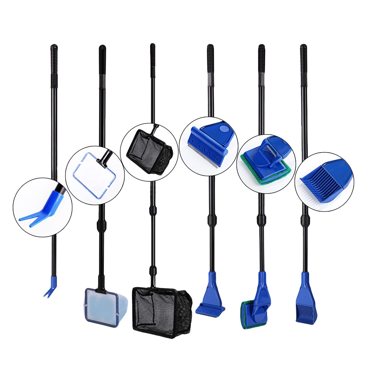 6 In 1 Fish Tank Cleaning Tool Algae Cleaning Tool With