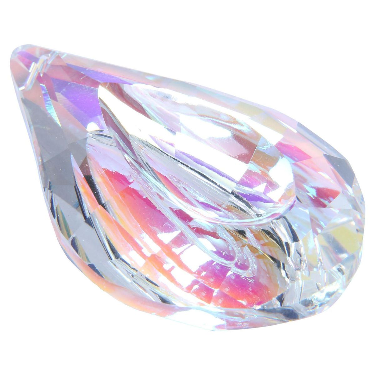 Colorful Lamp Prism Part Water Drop Shape Chandelier Glass Crystals Hanging Drops Pendants Crafts Pendant 76mm