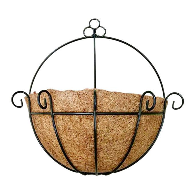 Wall Hanging Basket Bracket Holder Mounted Garden Decor