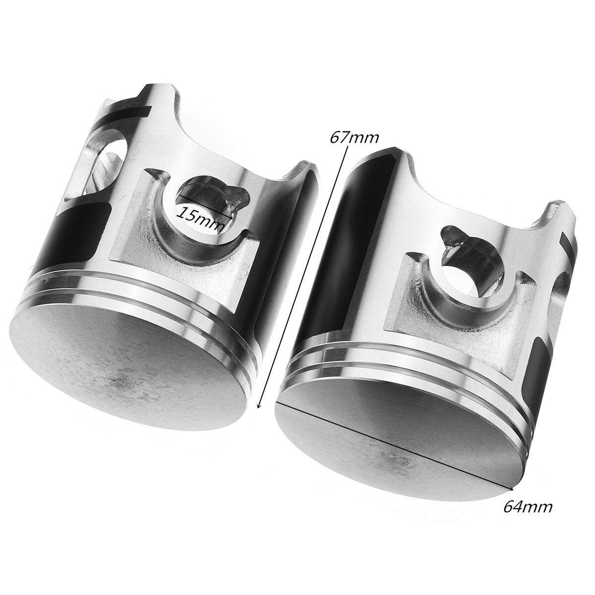 87-06 YAMAHA BANSHEE - 2 NEW PISTONS & RINGS PAIR (std Bore 64.00mm 64 Stock)