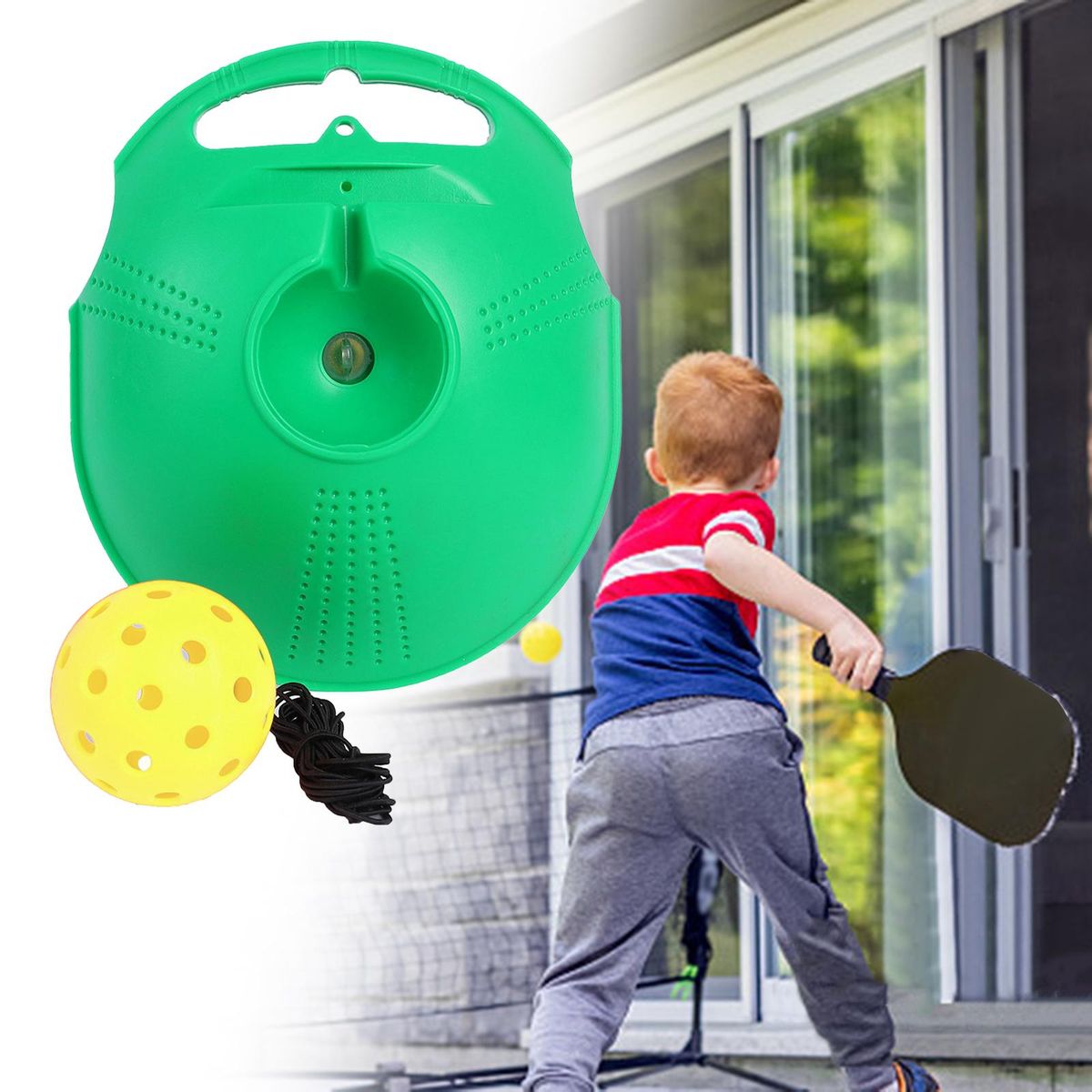 Pickleball Trainer  Ball With String Solo Yellow