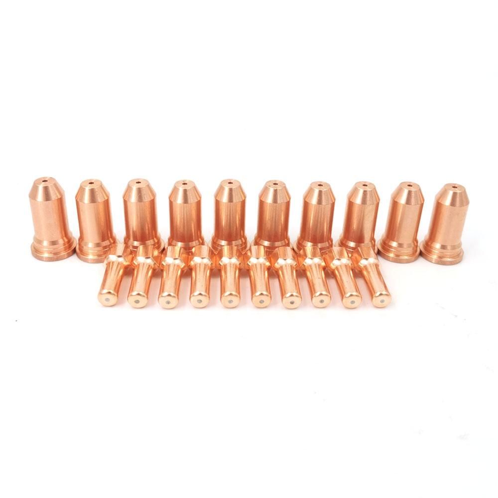 1.5mm 10pcs Electrode and 10pcs Nozzles for PT100 Plasma Cutting Machine Replacement Accessory for Plasma Cutter