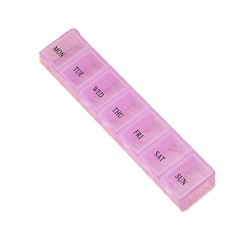 7 Lattice Weekly Medicine Pill Box Outdoor Travel Tablet Container