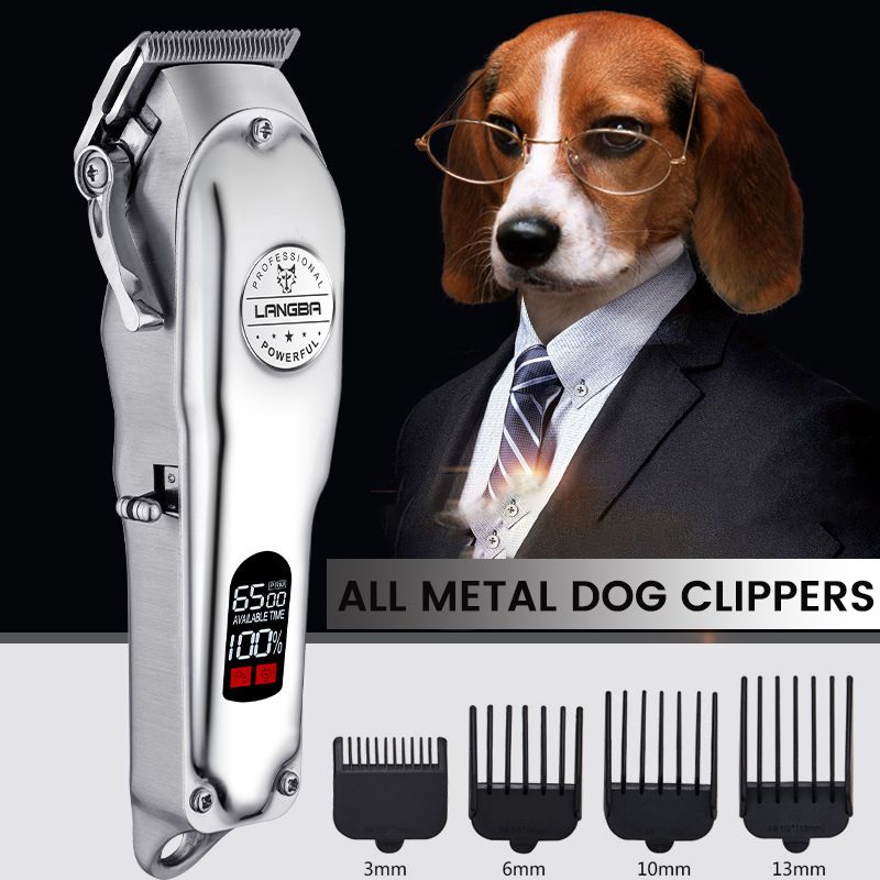 All Metal Dog Clippers For Grooming Professional Cordless Pet Hair Trimmers Shears Cutting Machine