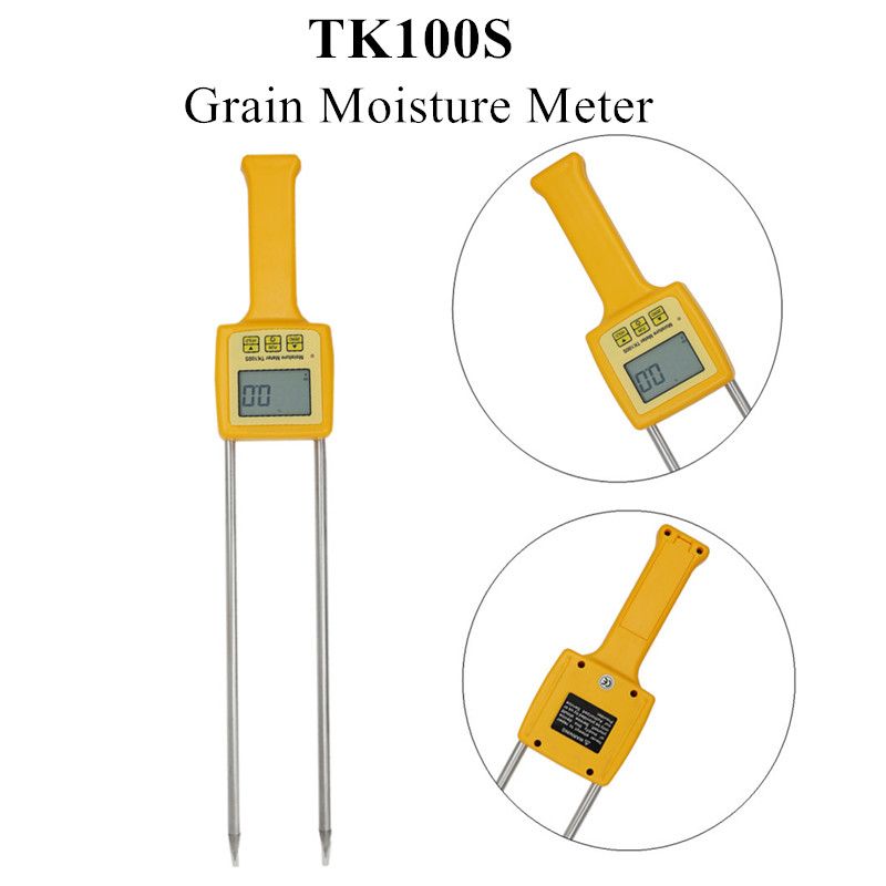 TK100S Portable Grain Moisture Meter Moisture Analyzer For Corn Wheat Rice Bean Wheat Flour Food Damp Hygrometer Tool 40% Off
