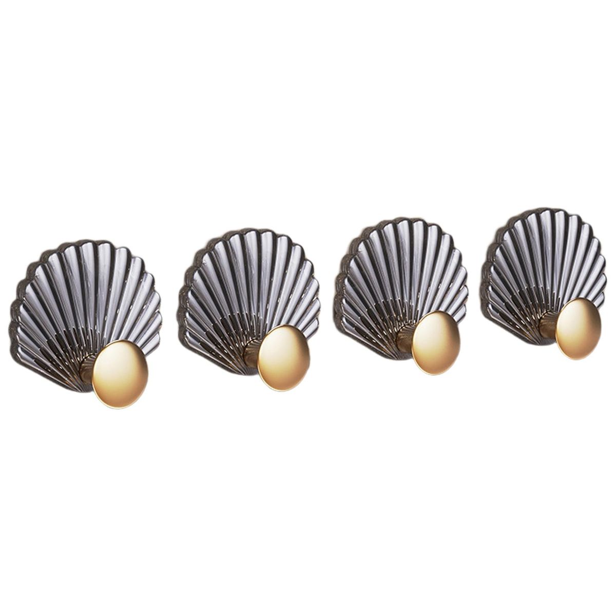 4Pcs Wall Hooks Kitchen Organizer Hooks Grey