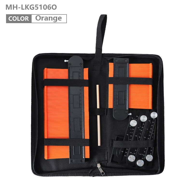 5&rdquo;/10&rdquo; Contour Gauge Set With 6-Folding Ruler Metal