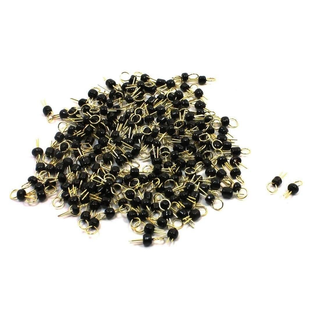 200Pcs Black Gold Tone Soldering PCB Board Breadboard Test Point Pin