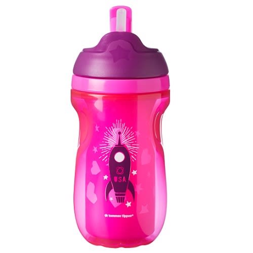Insulated Toddler Straw Sippy Cup - 9oz - Pink