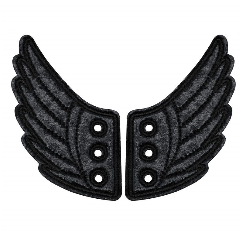 Adult An Wings Shoe Accessories Shoe DIY Decoration Children Shoe Charms Fit Tennis Shoes Ice Skates Cute Gift For Runner Black