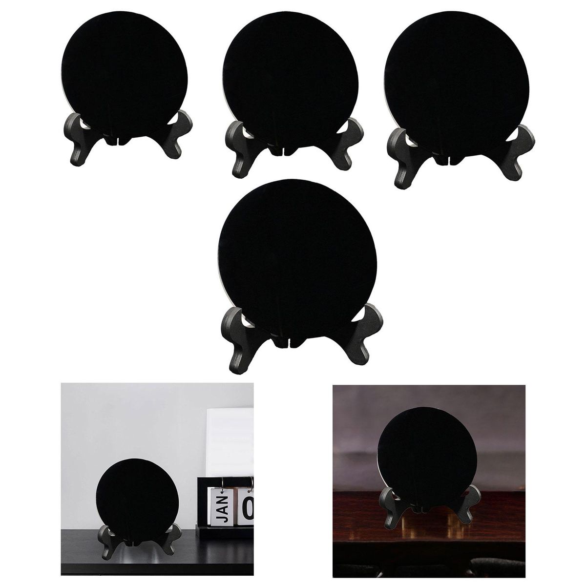 Feng Shui Black Obsidian Scrying Mirror, Black Obsidian