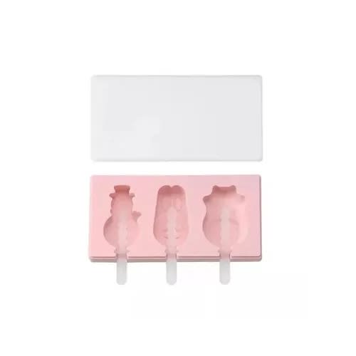 Animal Shaped Popsical Ice Cube Silicone Mould - Pink