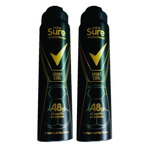2x Motion Sense Sport Cool Anti-pepirant Spray