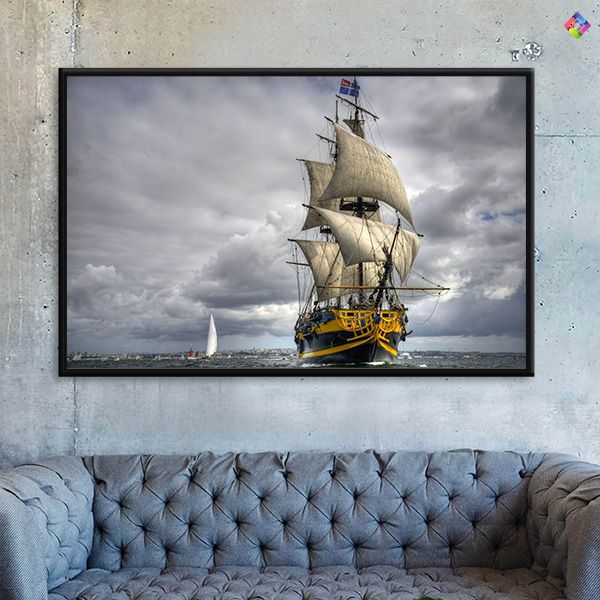 Wall Framed Sailing Ship Artwork Painting Picture Design