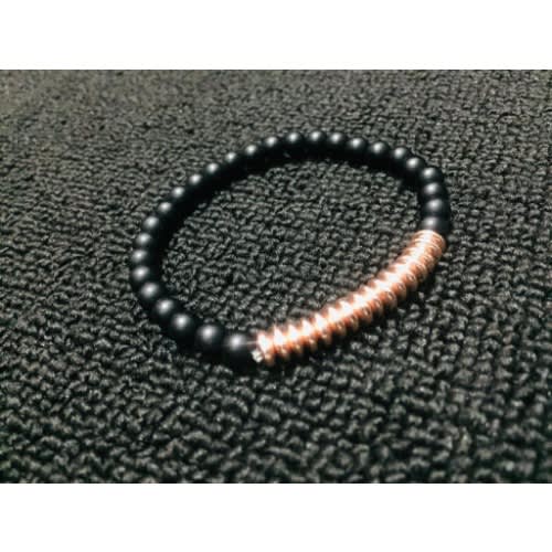 Stainless Steel Beaded Charm Bracelet (b)