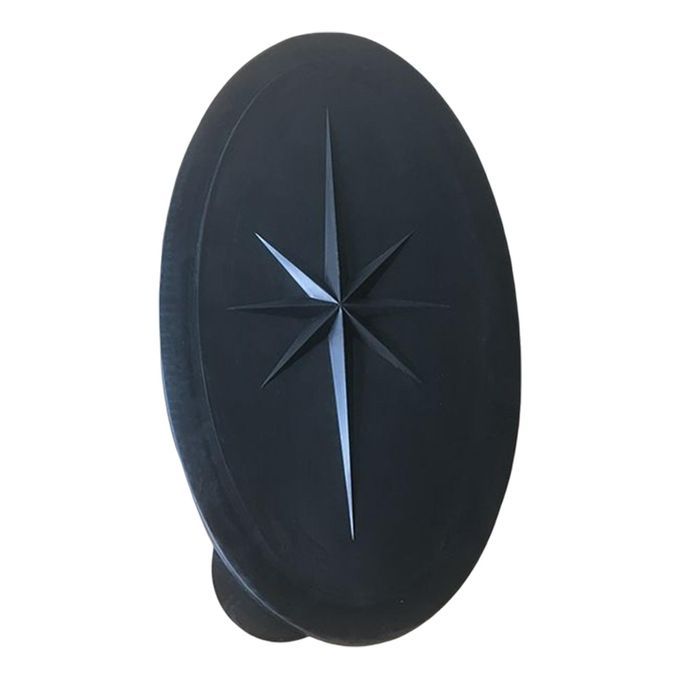 Oval Hatch Cover Non-Slip ABS Marine Deck Plate Fit For Canoe Black