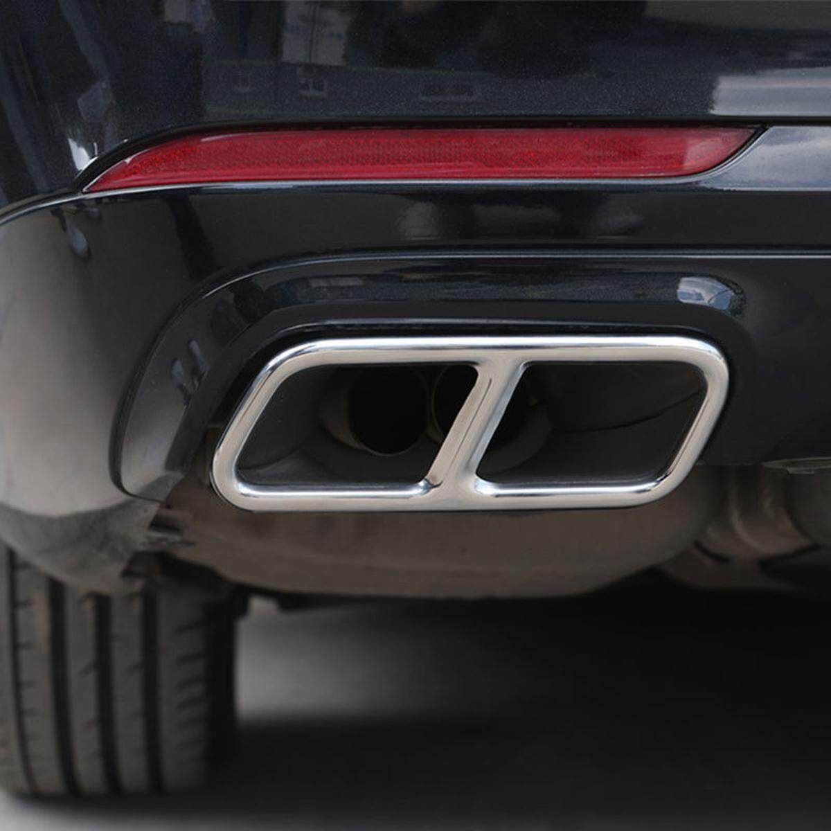 2PCS Stainless Steel Tail Exhaust Pipe Trim For S R GL Class W222