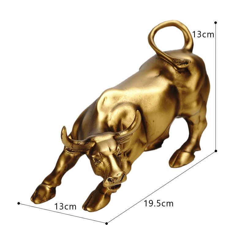 NORTHEUINS 22cm Resin The Miami Bull Statues Wall Street OX
