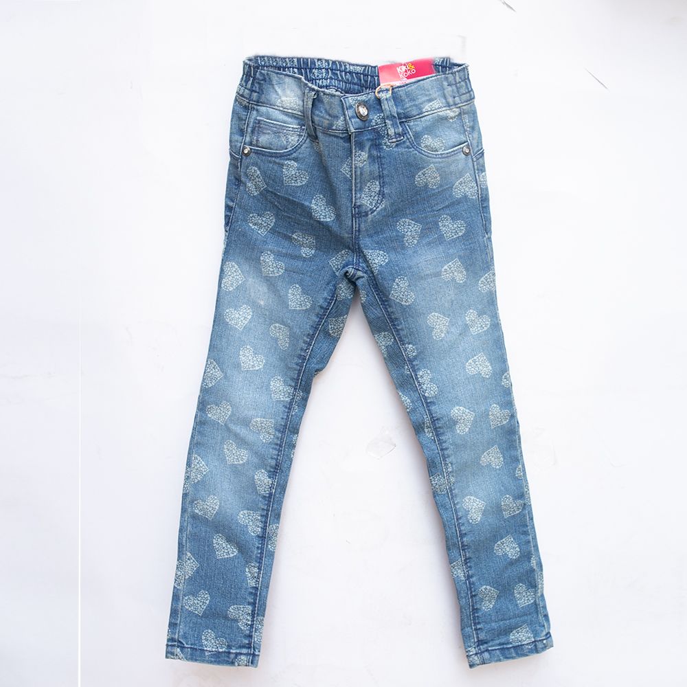 Boys Love Design  Jeans Trousers  -Blue