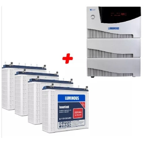 4kva 48v Pure Sine Wave Inverter With 4 Of 220amps tubular Batteries