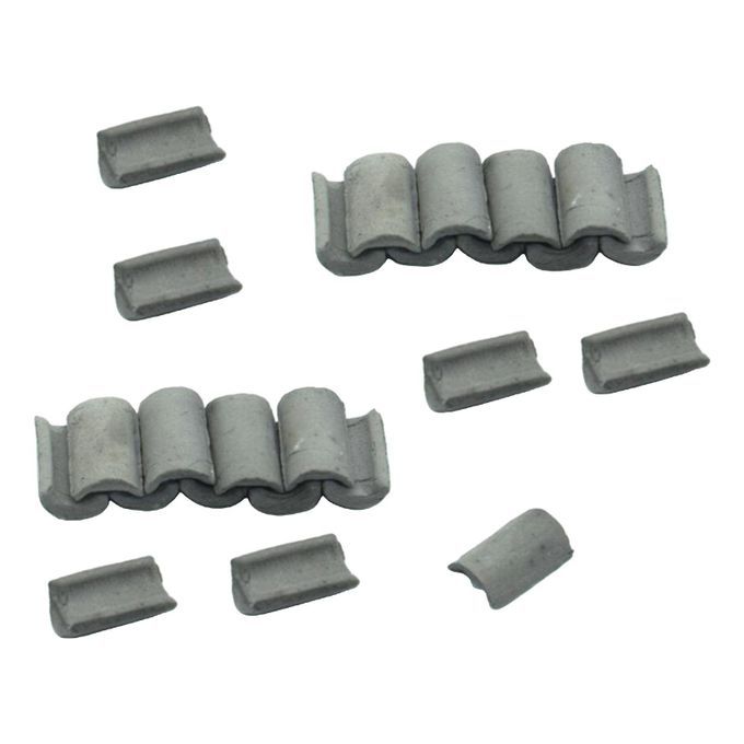 25 Pieces Miniature Roof Tiles Pottery Clay For Accessories Grey