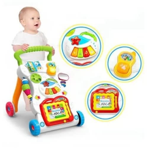 Music Baby Walker With Leaning Toys - Big Size