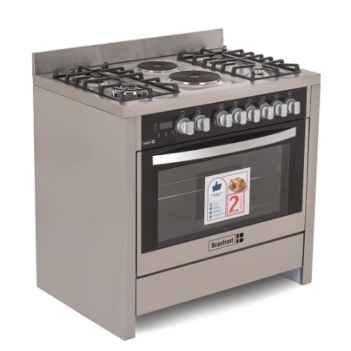 90 X 60cm 4 Gas Burner + 2 Hotplate Full Auto Ignition Gas Cooker