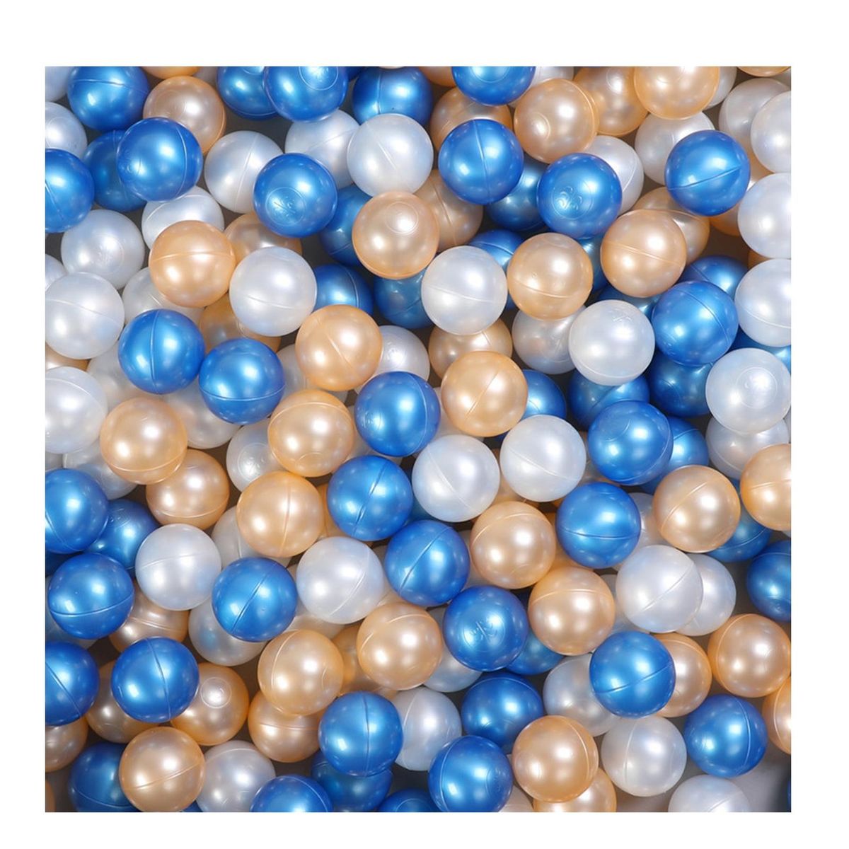 100Pcs Pit Balls Colorful Design Ocean Balls Blue White