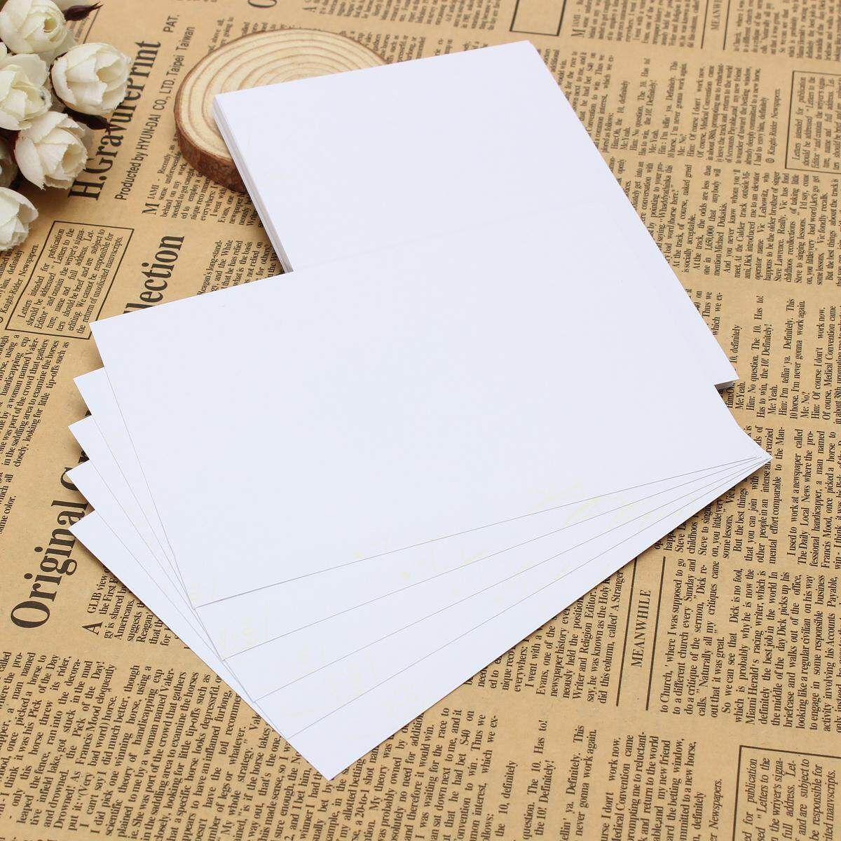 50Pcs Waterproof A4 Self Adhesive Glossy Paper Sticker For Photographic Photo Inkjet Printer Paper Craft Paper