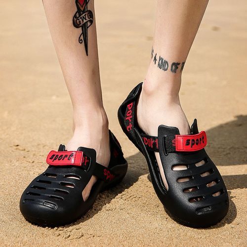 Sport Sandals For Male Lightweight Beach Shoes Black