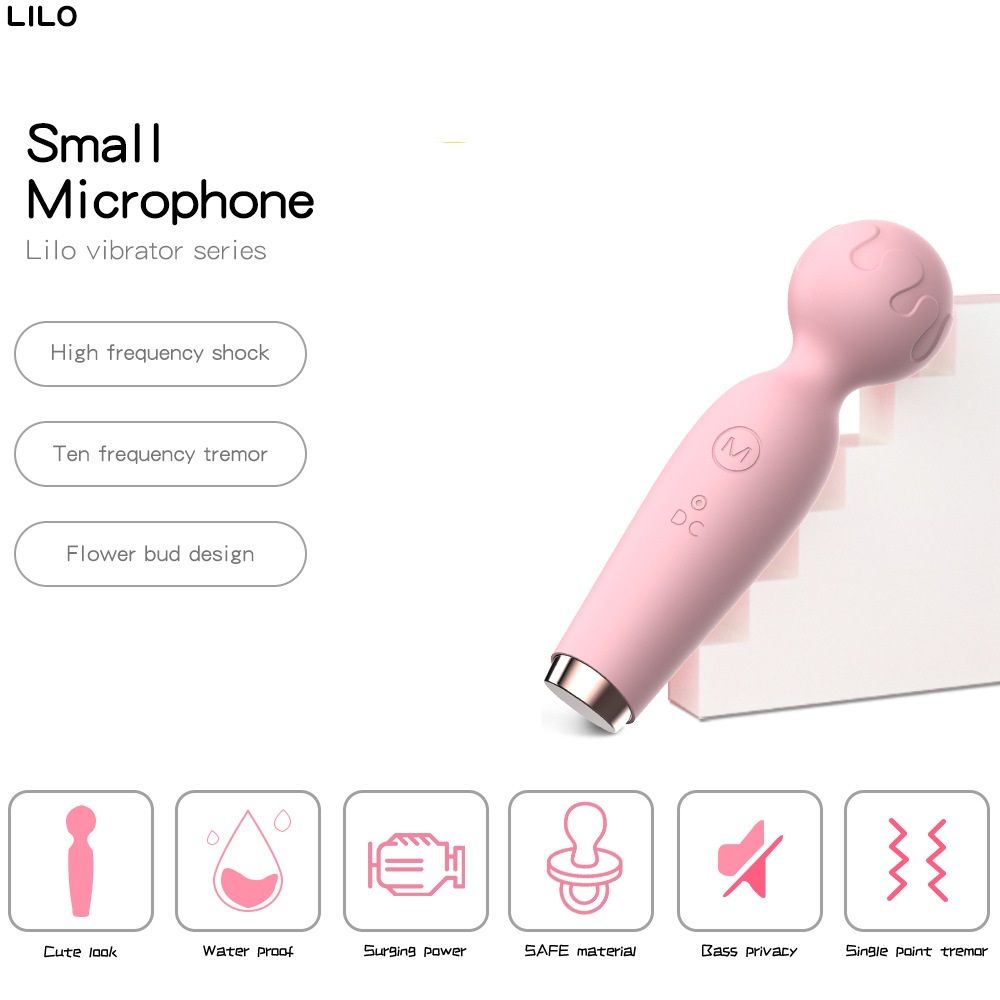 Rechargeable Bendable Big Head 10 Speed High Frequency Extra Silent Wand Vibrator Clit Stimulator