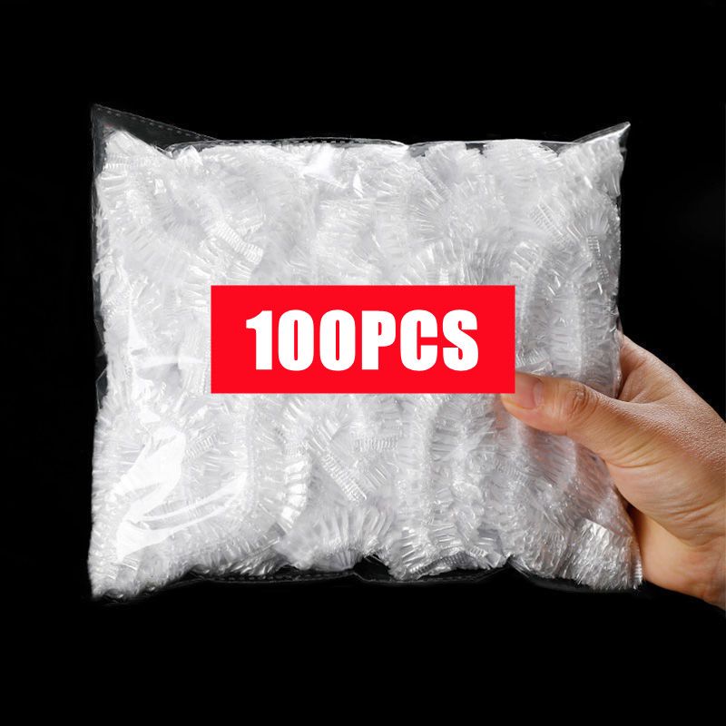 100PCS Disposable Food Cover Elastic Plastic Covers For Dishe Wrap Clings Film Dish Plate-100PCS