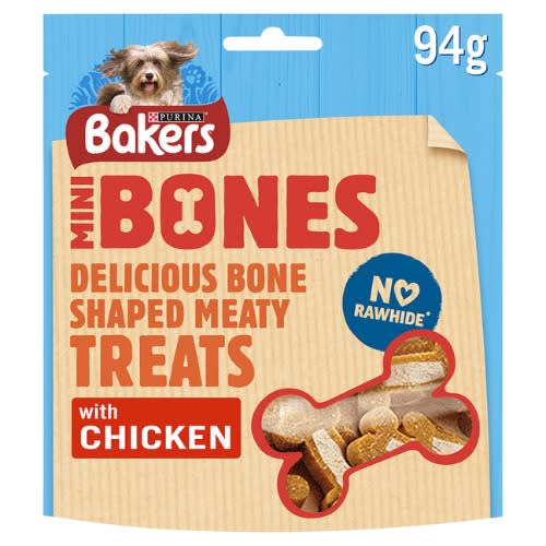 Bakers Mini Bones Chicken Dog Treats 94g
