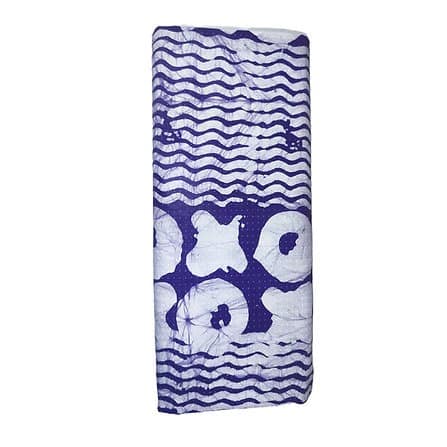 Handcrafted Batik Cotton Fabric - Xoxo White & Purple - approx 5 Yards