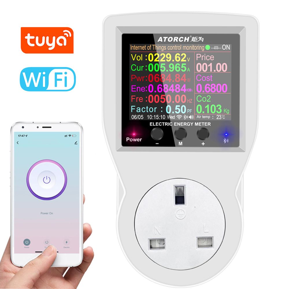 Tuya Wifi Intelligent Socket Electricity Monitor