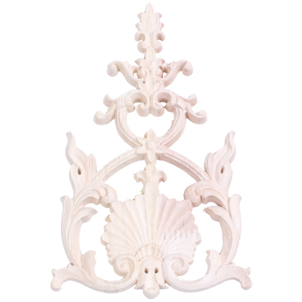 1X Rubber Wood Carved Applique Vintage Furniture Craft
